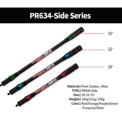 MILAEM 10 Inch 12 Inch 15 Inch Archery Bow Stabilizer Balance Bar Rod Side Ro…