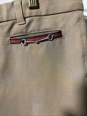 Authentic Gucci Equestrian Riding Pants Horse Bit Made in Italy Sz 40 IT Khaki