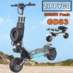 ZIPPYGO GD83 Electric Scooter 56MPH for Adult NFC Single Swing Arm Dual Drive US