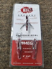B3 Archery Exoskeletal MEG Broadheads 100 Grain 3 Pack New