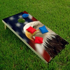 Bald Eagle Flag Cornhole Wraps Stickers Cornhole Skins Cornhole Wraps for Boards