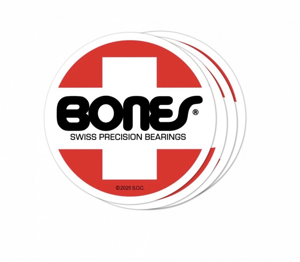 Lot Of 1 Bones Swiss Precision Bearings 3” Skateboard Sticker Vintage