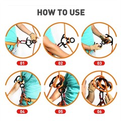 Alloy Climbing Descender Gear Belay Device For Rock Climbing Peak Rescue zz