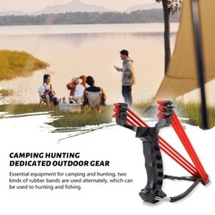 Fishing Reel Slingshot Catapult with Broadheads, Rubber Bands & Carry Bag