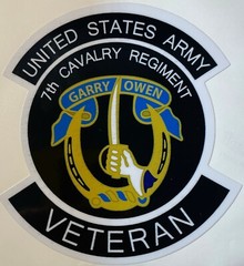 US Army 7th Cavalry Regiment Veteran Sticker Waterproof D885
