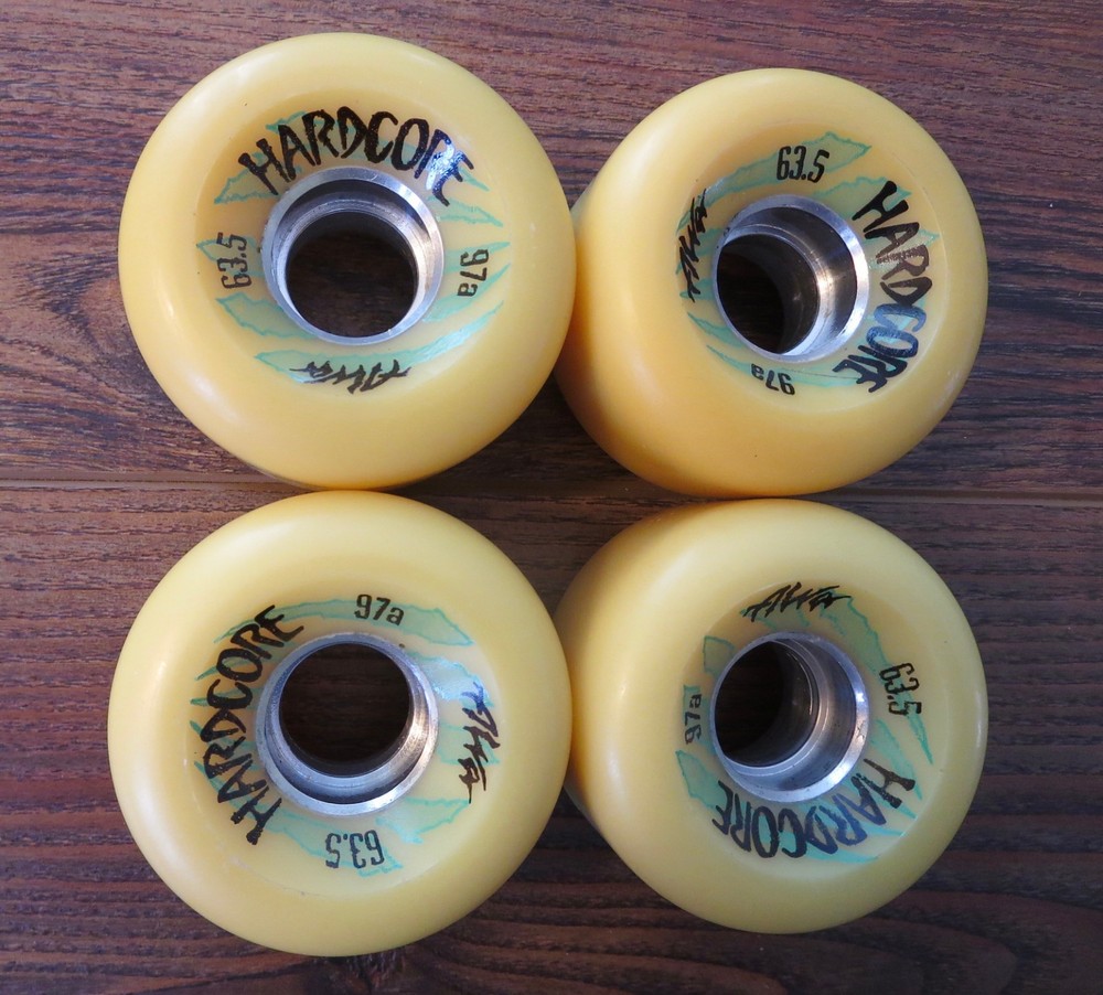 NOS ALVA Hardcore skateboard new wheels, Aluminum cores 63.5mm 97a like vintage