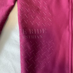 Free Ride Equestrian Pants Girls Size 10-11 Raspberry Lux Knee Patch Breech