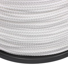 1/8″ x 1000′ Hollow Braid Polypro Rope Tensile Strength 350 Pounds White