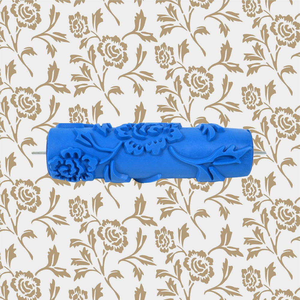 7» Inch Texture Rubber Roller Single Color DIY Patterned Paint Roller Decora…