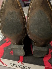Dingo 12″ Slouch Men’s Western Boots Size 10 Distressed Black 15240 Vintage