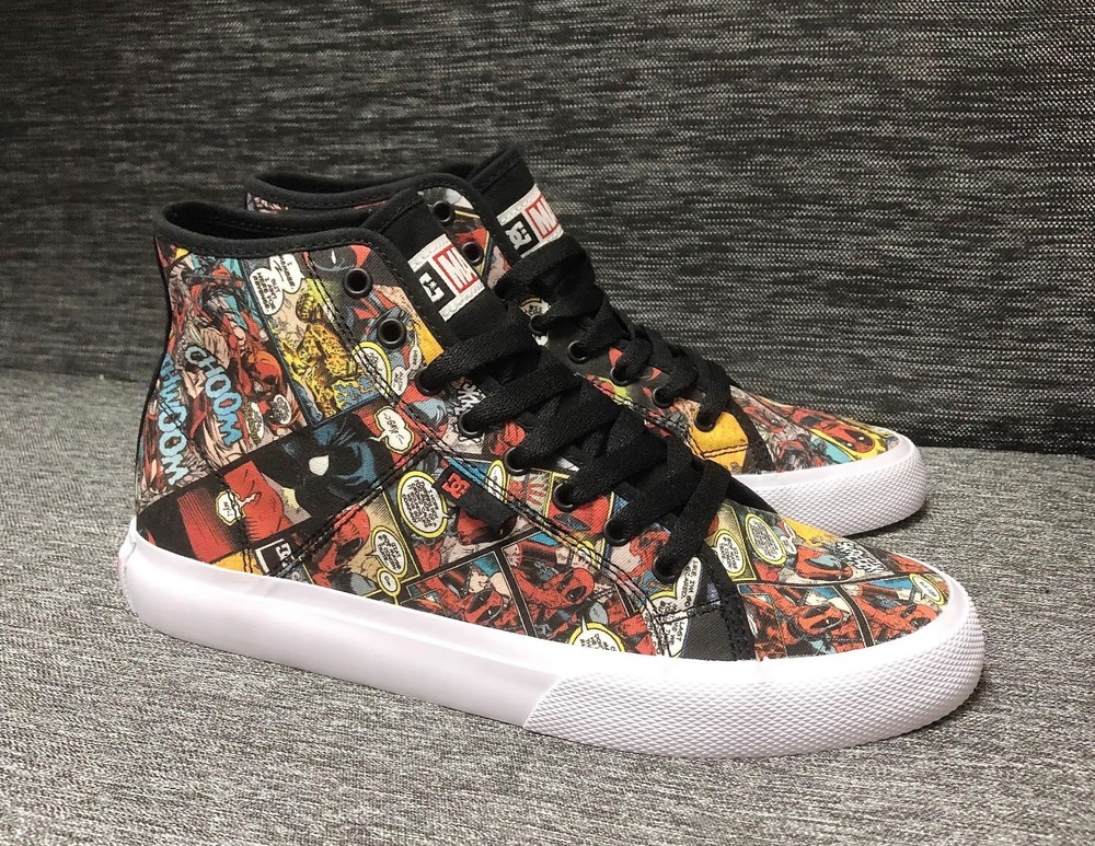 DC mens Manual Skate Shoe High Top Shoes Textile US size