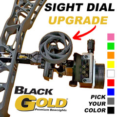Black Gold Custom Archery Bow Sight Ring & Dial Upgrades; All Sights & 14 Colors