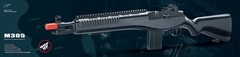 Double Eagle M305F M14 Spring Powered Rifle (COLOR: BLACK)