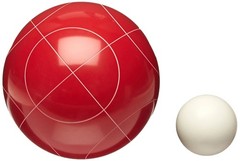 Amazon Basics 100mm Bocce Ball Game Set with 100mm, Green, Red, White