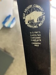 VTG. FRED BEAR «BEARCAT BOW» AMO 60in #20 Serial 9M6560