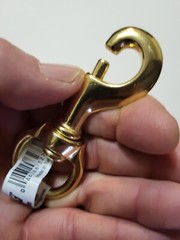 3 1/4″ Solid Brass snap/clasp with 3/4″ round swivel eye. repair lead rope,reins