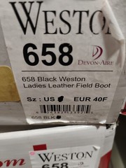 Devon Aire #658 Weston Leather Field Boots Ladies 9/40 Full Calf NWT In Box.