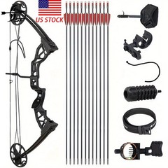 Compound Bow Archery Set For Adults, 0-70 Lbs Draw Weight, 19″-30″Draw Length