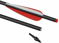 12Pcs 20″ Carbon Halfmoon Crossbow Arrow Bolts For Hunting and Outdoor Practice