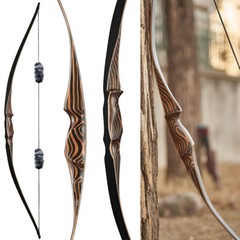 20-70lb Archery Handmade Traditional Recurve Bow Hunting Longbow Laminated Limbs