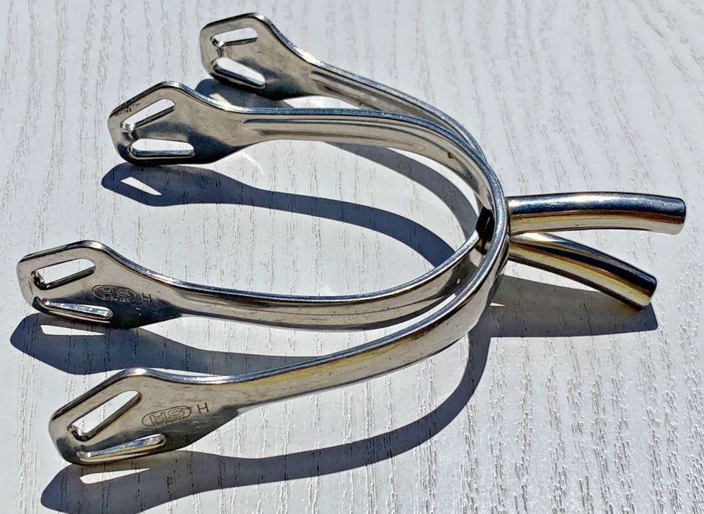 Herm Sprenger 40 mm Long Neck Spurs w/ Balkenhol Fastening Dressage Equestrian