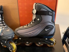 NEW Nike N-Dorfin Select Roller Blades Inline Skates Gray Black Unisex M10 W11