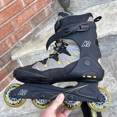 K2 Flight 76 Men’s US Size 9.5 Inline Skates Black Vintage Skate