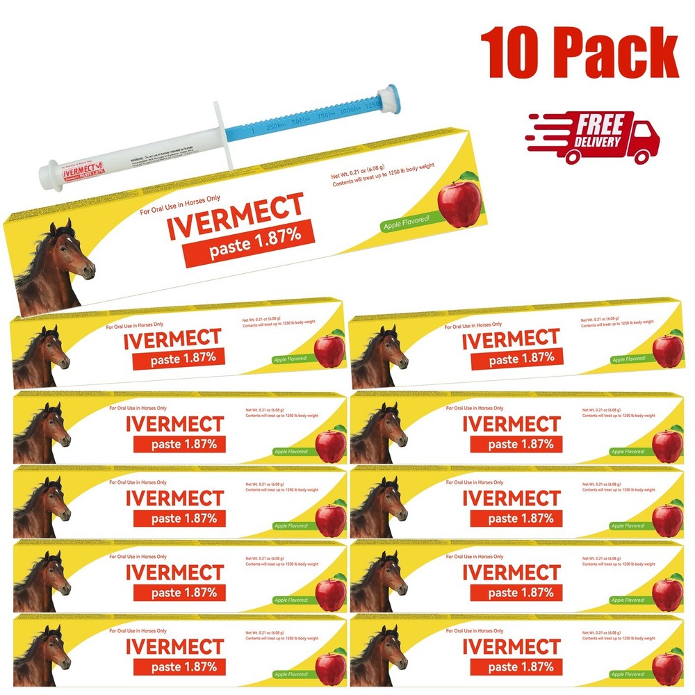 10 Pack In Box Paste Horse Dewormer Apple Flavor wormer Friendly design EXP 1/28