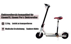 NEW Electric Scooter Seat Adjustable Saddle for Xiaomi M365 Scooter Red + Black