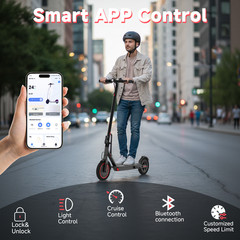 Ladped ADULT ELECTRIC SCOOTER LONG RANGE FOLDING 31KM/H E-SCOOTER URBAN COMMUTER