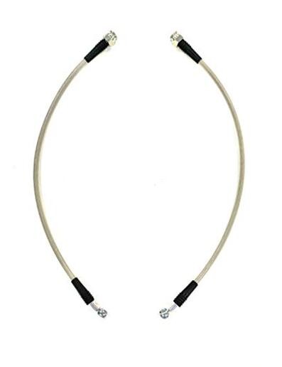 Universal Braided Stainless Brake Hoses Long with 10mm Banjo Hole 18 Inches
