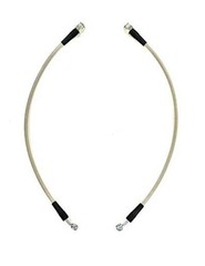 Universal Braided Stainless Brake Hoses Long with 10mm Banjo Hole 18 Inches