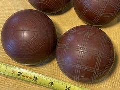 Vintage Sportscraft Bocce Ball Lawn Bowling Game 3 1/8” & About 1.1 Pounds