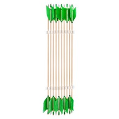 6/12PC 32″ Wooden Arrows 4″ Feathers Flu-Flu Traditional Longbow Archery Hunting