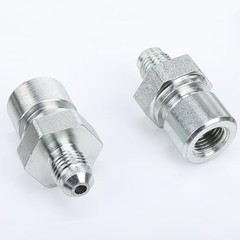 3AN Male to 3/8×24 Inverted Flare Fitting Zinc Steel 3AN to 3/8 x 24 – 2PCS