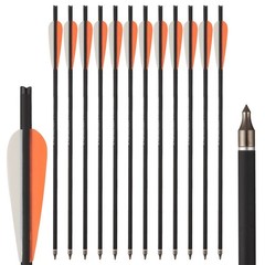 12X 20 inch Crossbow Bolts Carbon Hunting Arrows OD8.8mm Archery Shooting Target