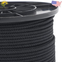 3/16″ Black Dacron Polypropylene Rope 500 Ft Spool High UV & Abrasion Resistance