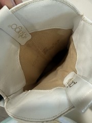 Dingo Women’s White Western Boots Size 8 Decorative Cutout Design