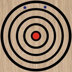 Epakh Axe Throwing Target Template Stainless Steel Black, Blue, Red