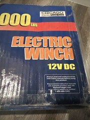 Chicago Electric Power Tools 2000 Lbs Electronic Winch for ATV 12V DC Item 91727
