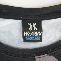 HK Army Paintball Jersey Shirt Mens 3XL Hostile Kids Black Gray Camo Camouflage
