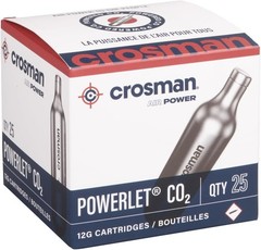 25-Count 12-Gram CO2 Cartridges for Air Rifles & Pistols – Genuine Powerlet