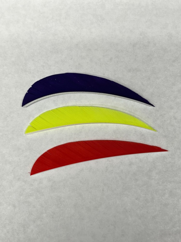 Ozark 3″ RW Parabolic Solid Feathers – 1 dozen