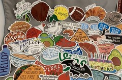 Vine Meme Stickers Croissant Oatmeal Chicken Popular Funny Food Sticker 67 Piece