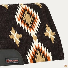 HILASON 32×32 In Western Horse Saddle Wool Blanket Pad Fur Padding Brown