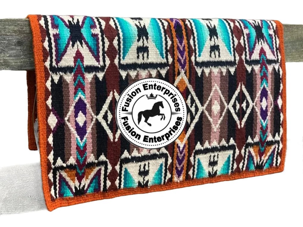 Western Horse Saddle pad Show Blanket 100%NEW ZEALAND WOOL – custom your design