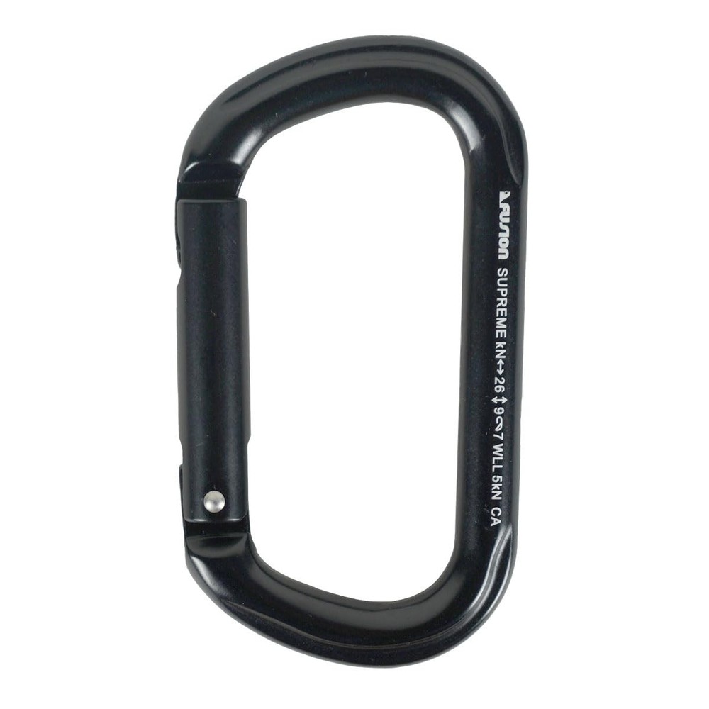 Fusion Climb ACE Supreme II Aluminum Oval Carabiner, Black (FP-9318-3-STK-BLK)