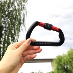 30KN Heavy Duty Screwgate Locking Carabiner D-Ring Clip Hook for Climbing Caving