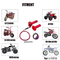 7/8 22mm Twist Throttle Accelerator Handle Grips for Pit Bike Mini Bike Throttle