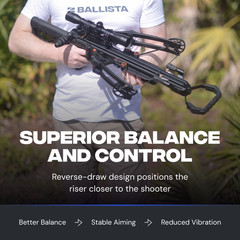 BALLISTA MegaBat Reverse Crossbow for Hunting & Fishing – 450 FPS, 360 lbs Draw